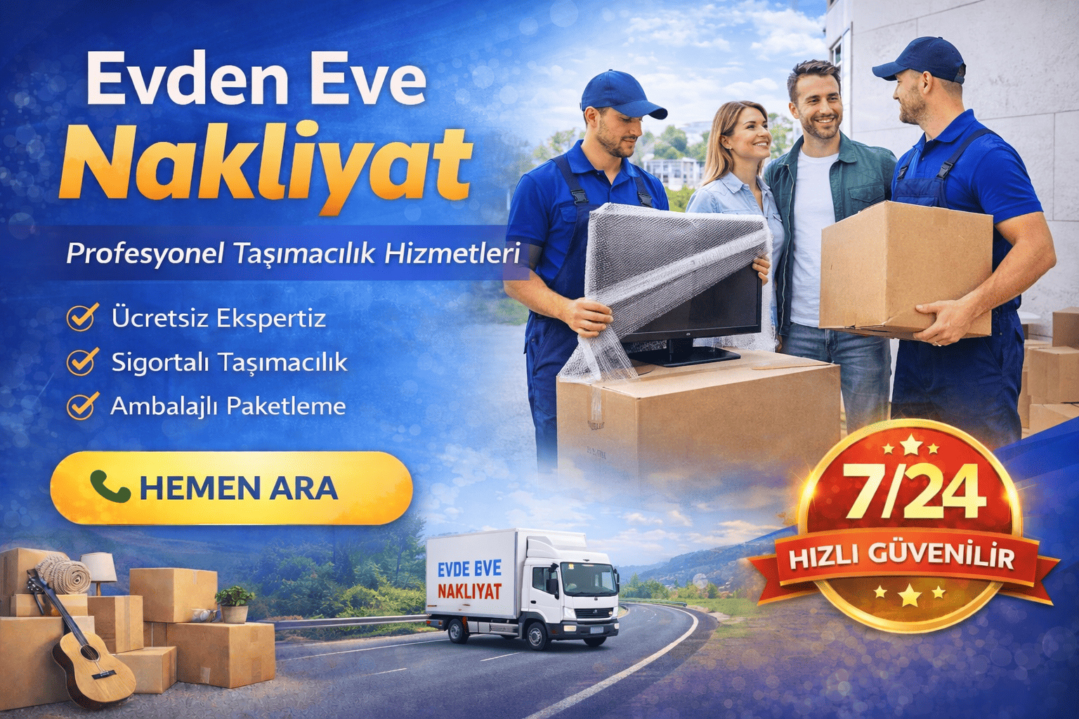 Hendek Nakliyat 7/24 Hizmet